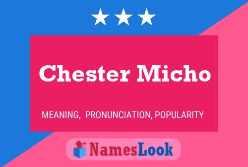 Pôster do nome Chester Micho