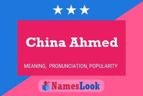 Pôster do nome China Ahmed