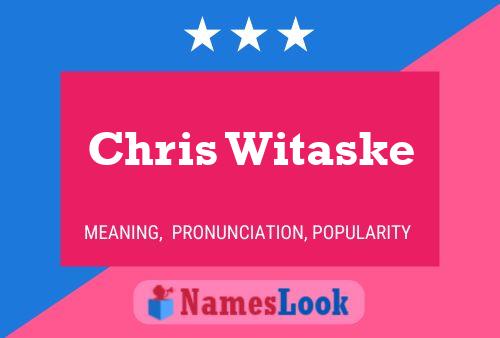 Pôster do nome Chris Witaske