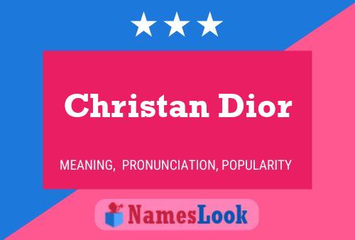 Pôster do nome Christan Dior