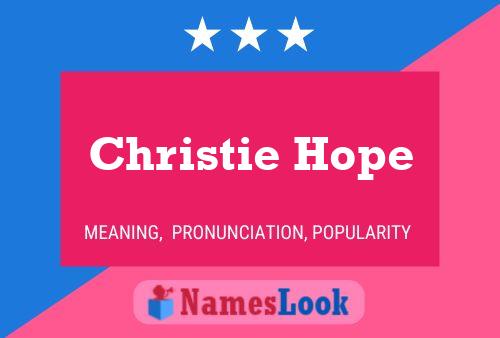 Pôster do nome Christie Hope