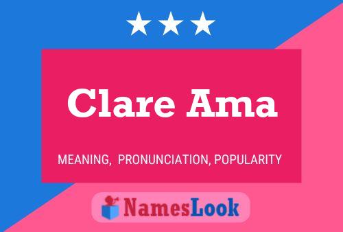 Pôster do nome Clare Ama