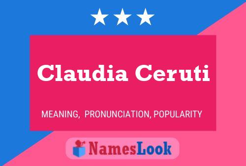 Pôster do nome Claudia Ceruti