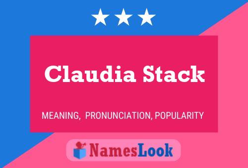 Pôster do nome Claudia Stack