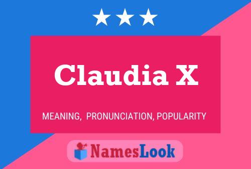 Pôster do nome Claudia X