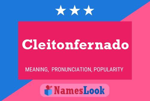 Pôster do nome Cleitonfernado