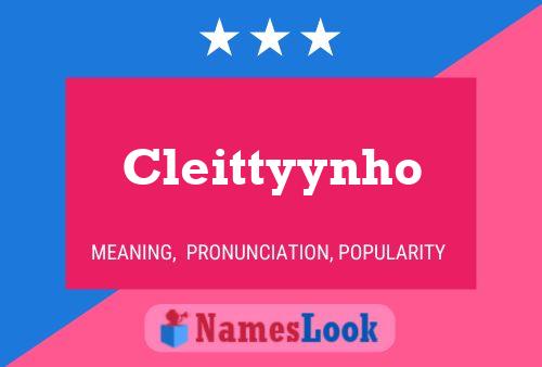 Pôster do nome Cleittyynho