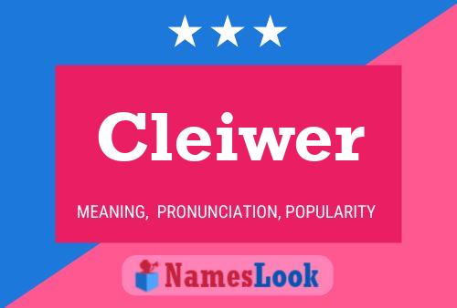 Pôster do nome Cleiwer