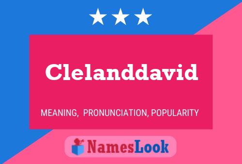 Pôster do nome Clelanddavid