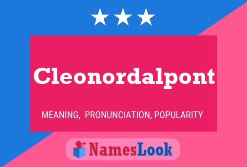 Pôster do nome Cleonordalpont