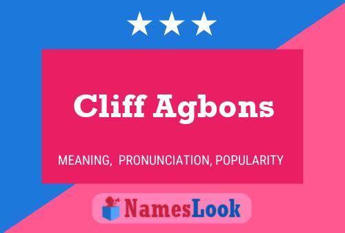 Pôster do nome Cliff Agbons