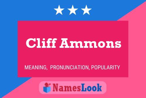 Pôster do nome Cliff Ammons