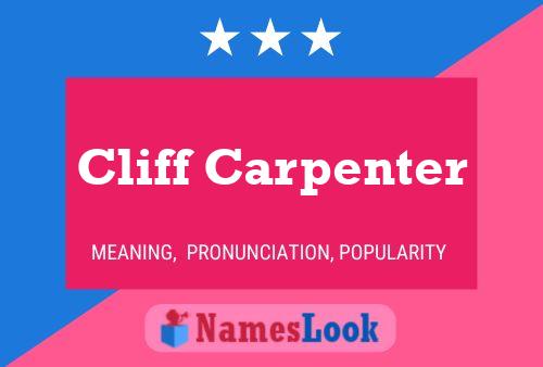 Pôster do nome Cliff Carpenter