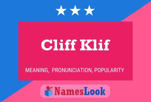 Pôster do nome Cliff Klif