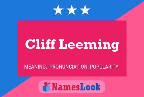 Pôster do nome Cliff Leeming