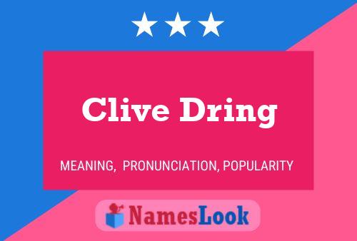 Pôster do nome Clive Dring