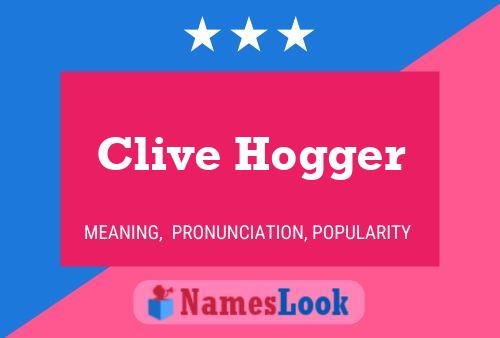 Pôster do nome Clive Hogger