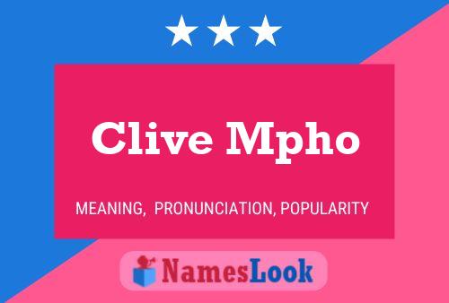 Pôster do nome Clive Mpho