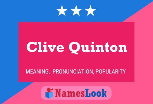 Pôster do nome Clive Quinton