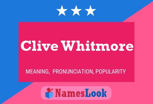 Pôster do nome Clive Whitmore