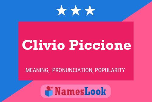 Pôster do nome Clivio Piccione