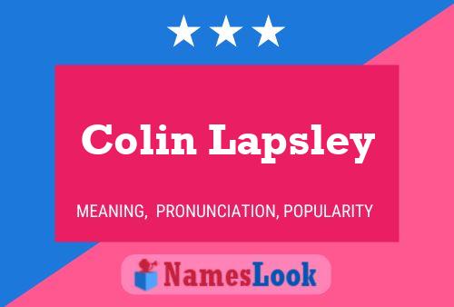 Pôster do nome Colin Lapsley