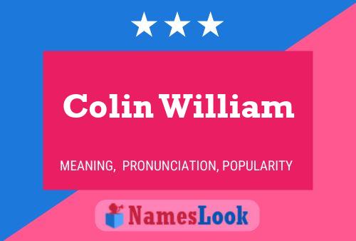 Pôster do nome Colin William