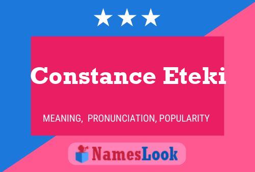 Pôster do nome Constance Eteki