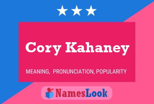 Pôster do nome Cory Kahaney