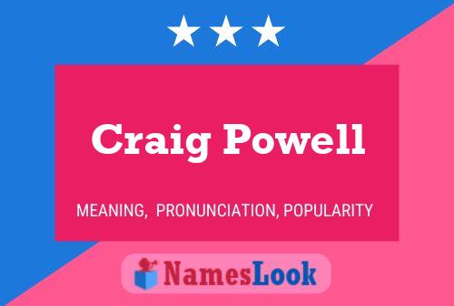 Pôster do nome Craig Powell