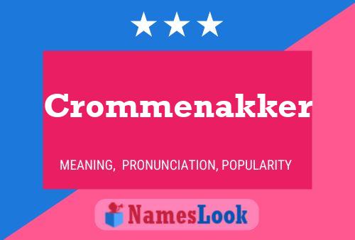 Pôster do nome Crommenakker