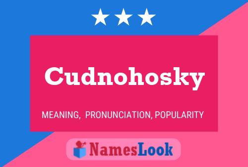 Pôster do nome Cudnohosky