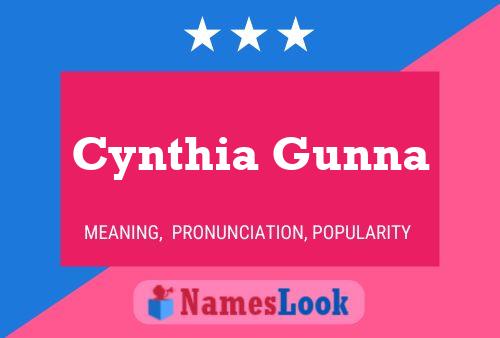 Pôster do nome Cynthia Gunna