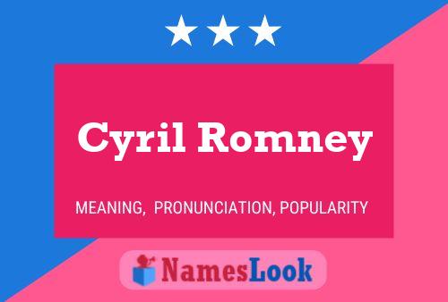 Pôster do nome Cyril Romney