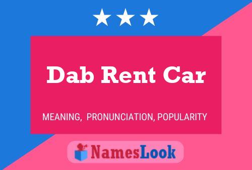 Pôster do nome Dab Rent Car