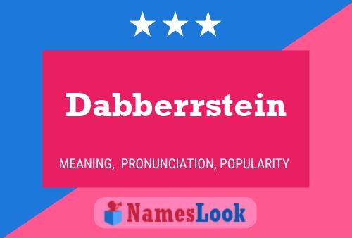 Pôster do nome Dabberrstein