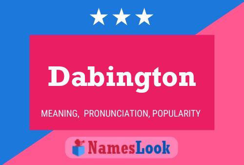 Pôster do nome Dabington