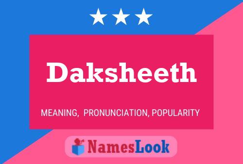 Pôster do nome Daksheeth