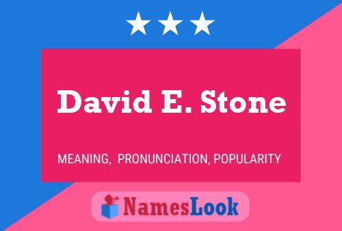 Pôster do nome David E. Stone