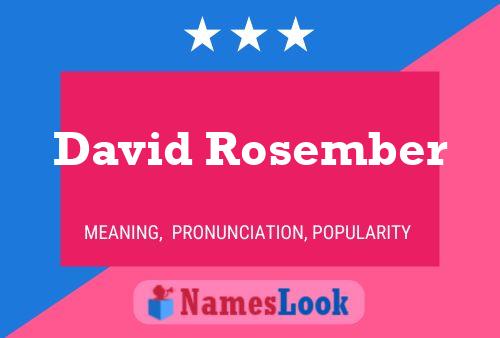 Pôster do nome David Rosember