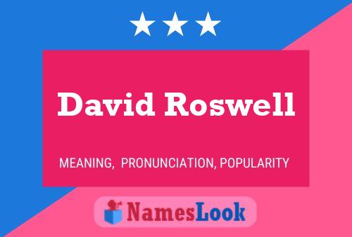 Pôster do nome David Roswell