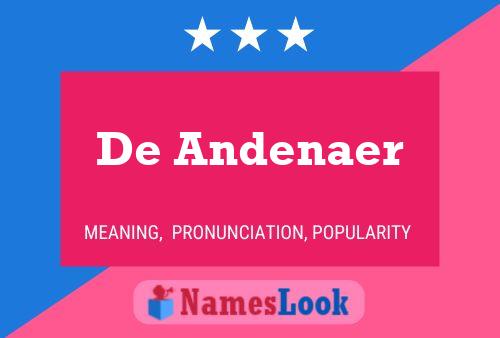 Pôster do nome De Andenaer