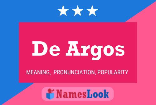 Pôster do nome De Argos