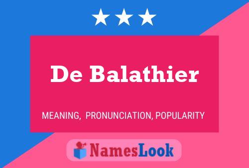 Pôster do nome De Balathier