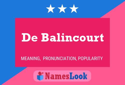 Pôster do nome De Balincourt