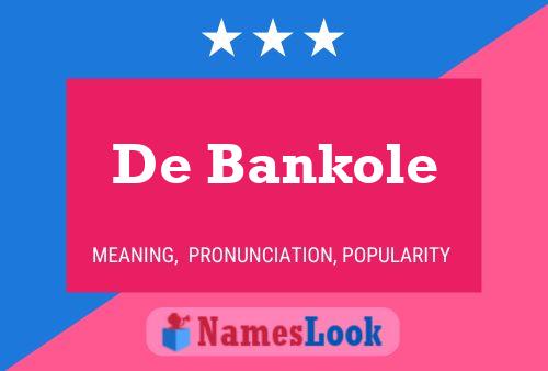 Pôster do nome De Bankole