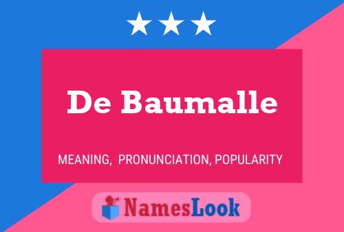 Pôster do nome De Baumalle