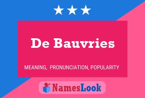 Pôster do nome De Bauvries