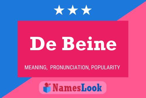 Pôster do nome De Beine