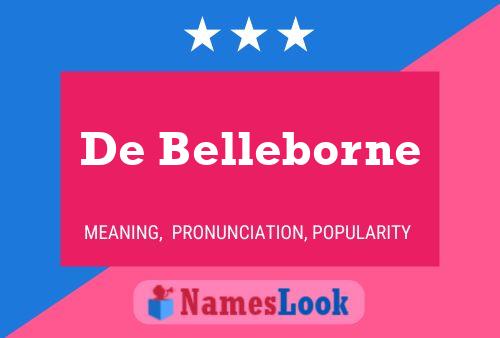 Pôster do nome De Belleborne